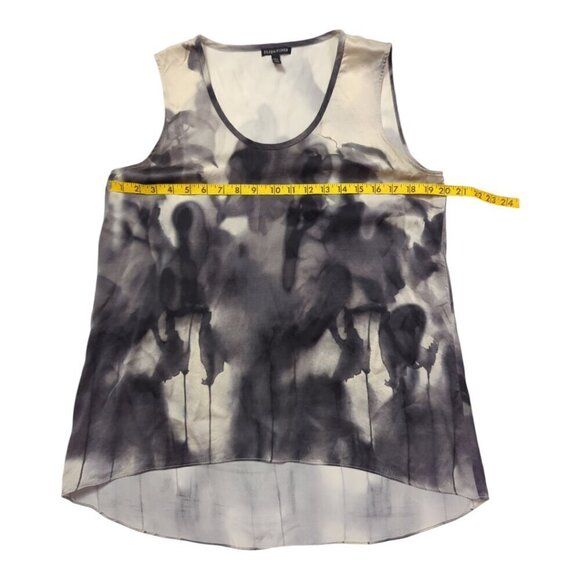 Eileen Fisher Ink Blot Print 100% Silk Medium - Picture 6 of 8